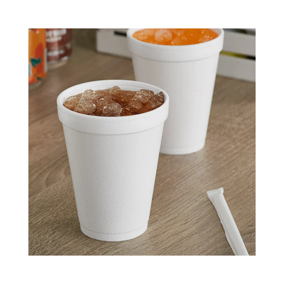 Dart® J Cup® Insulated EPS Foam Cups – 4 oz to 32 oz, White