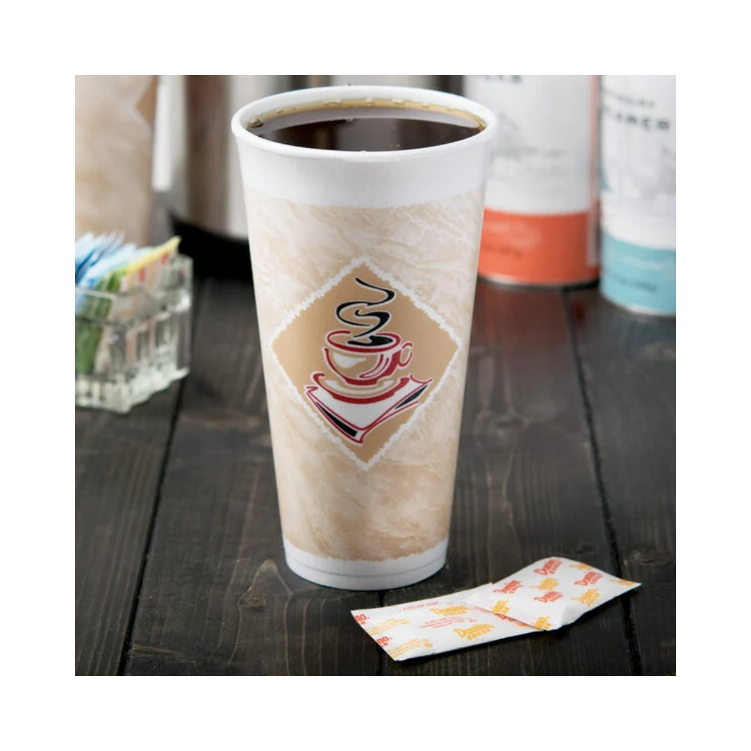 Dart® Café G® ThermoGlaze® EPS Insulated Foam Cups – 4 oz to 24 oz, Red & Green