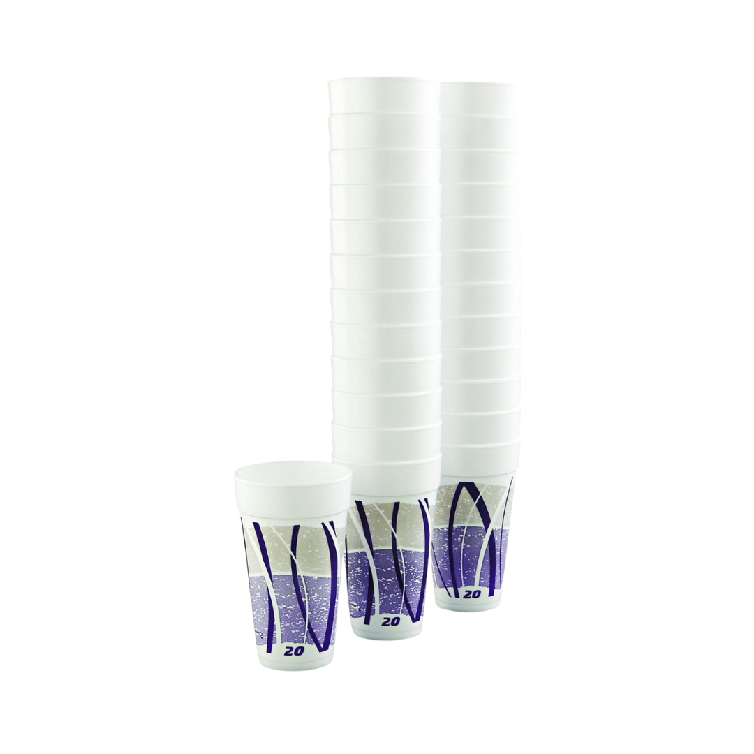 Dart® Impulse® Foam Cups – Color-Coded Sizes for Hot & Cold Drinks, 8 oz to 44 oz