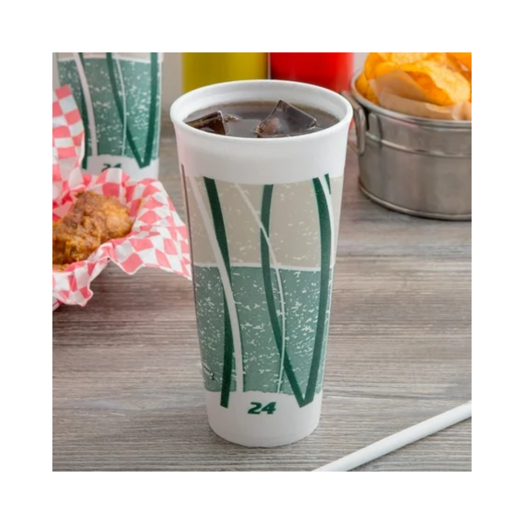 Dart® Impulse® Foam Cups – Color-Coded Sizes for Hot & Cold Drinks, 8 oz to 44 oz