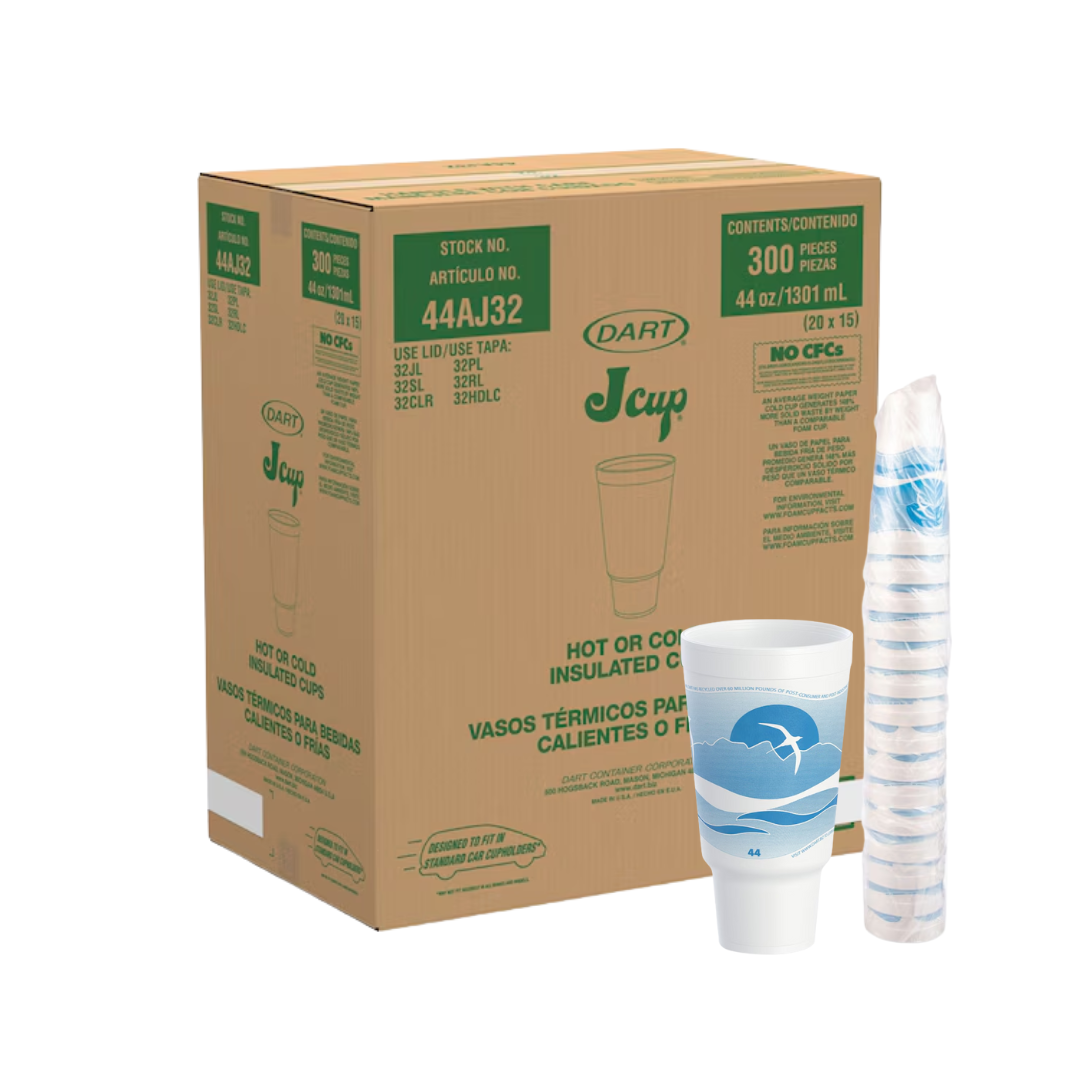 Dart® Horizon® Foam Cups – Color-Coded Insulated, 8 oz to 44 oz