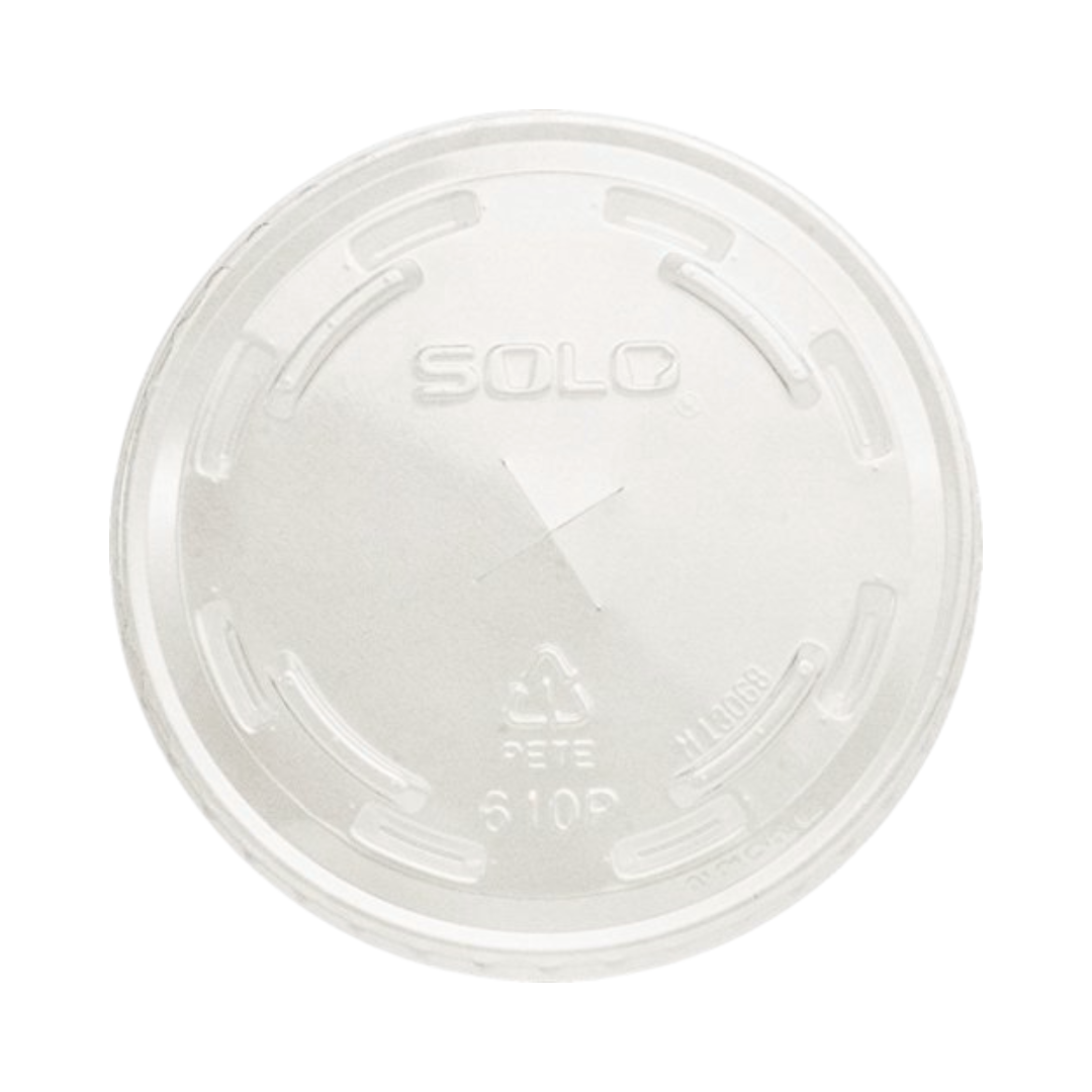 Dart® 9–10 oz. PET Plastic Straw-Slotted Lid – Clear