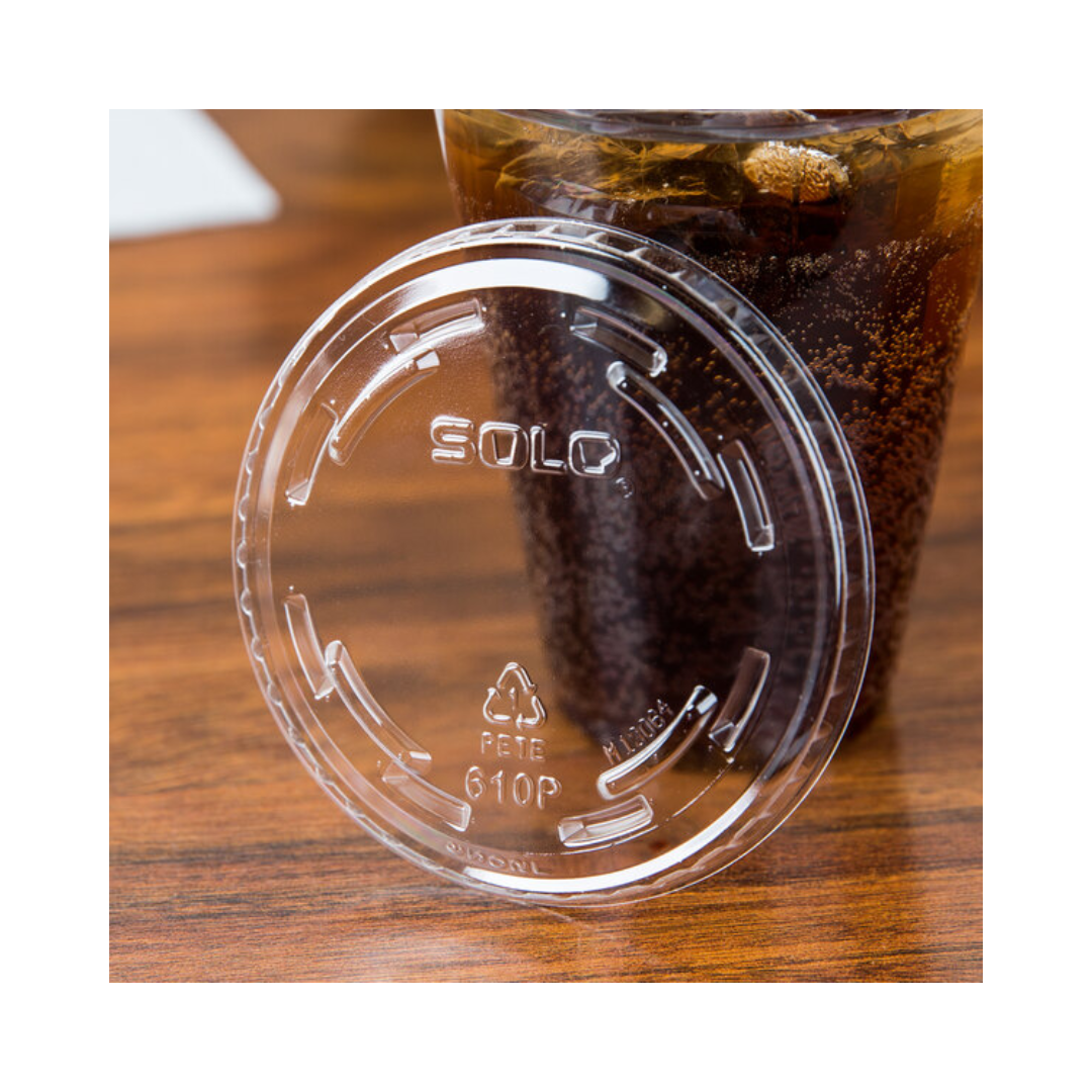 Dart® 10 oz. PET Non-Vented Cold Cup Lid – Clear