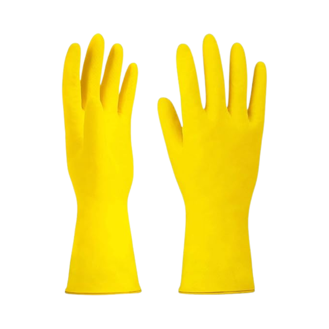 SteadMax® Reusable Latex Cleaning Gloves – Non-Slip Natural Rubber for Kitchen & Household Use