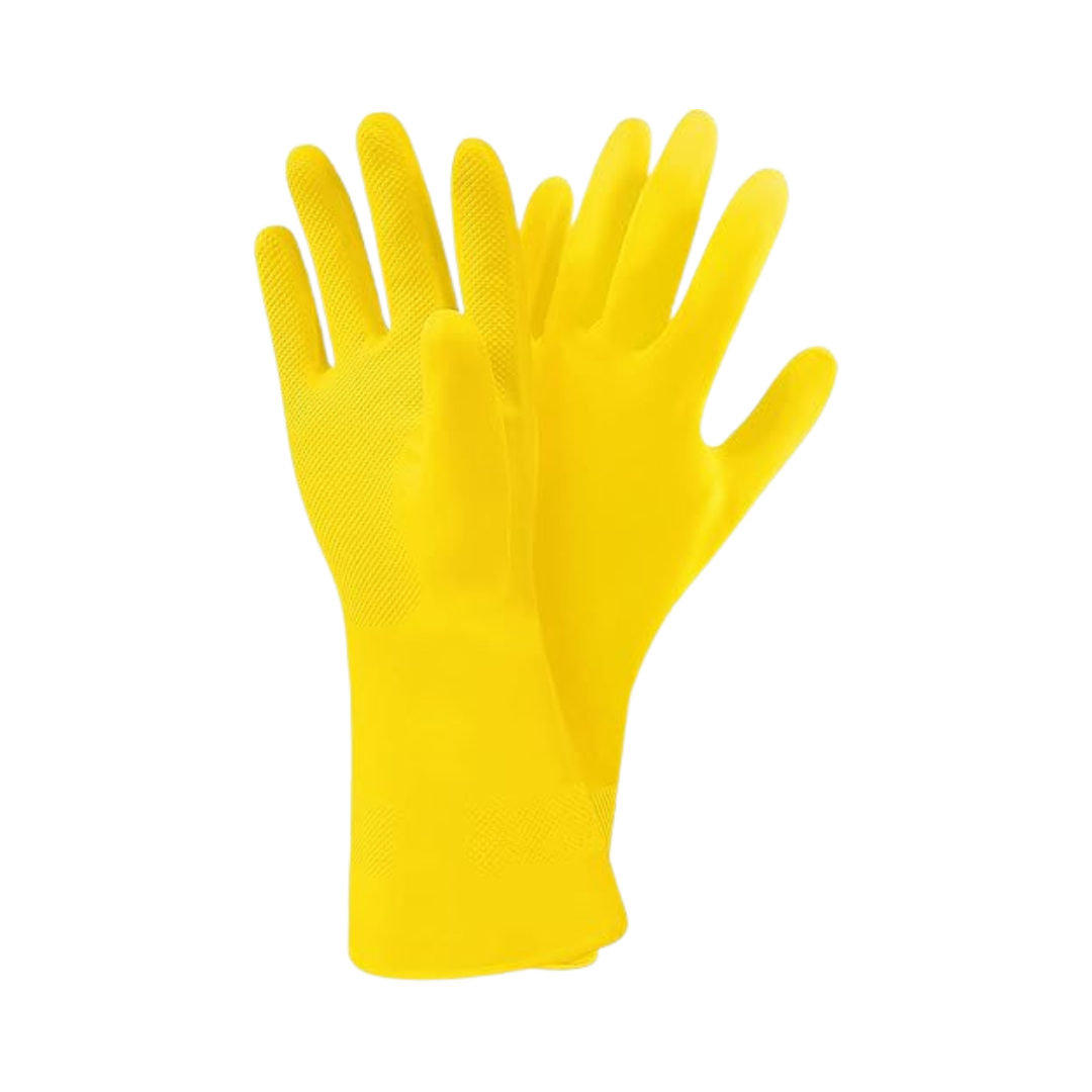 SteadMax® Reusable Latex Cleaning Gloves – Non-Slip Natural Rubber for Kitchen & Household Use