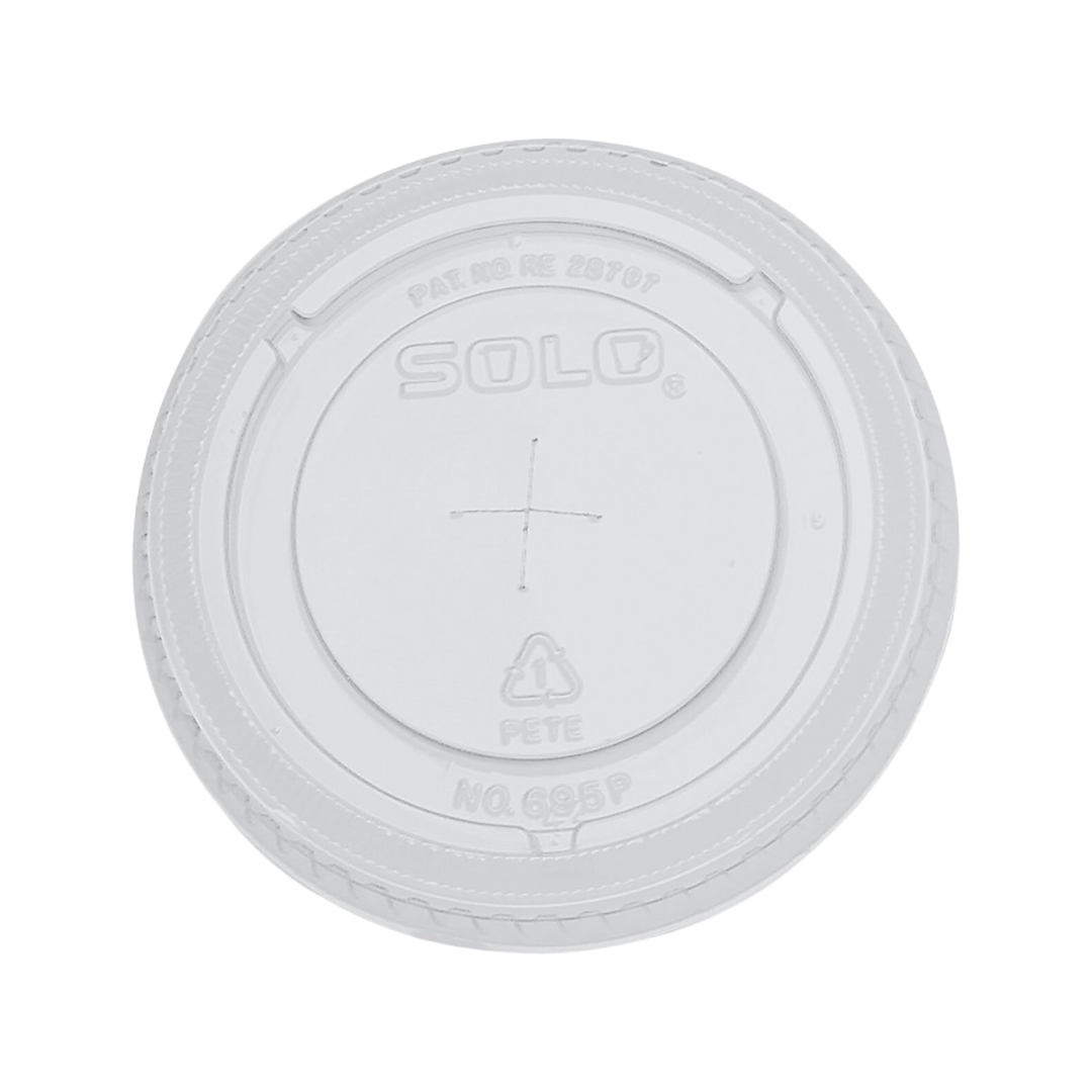 Solo® 12–14 oz. PET Plastic with Straw-Slotted Lid – Clear
