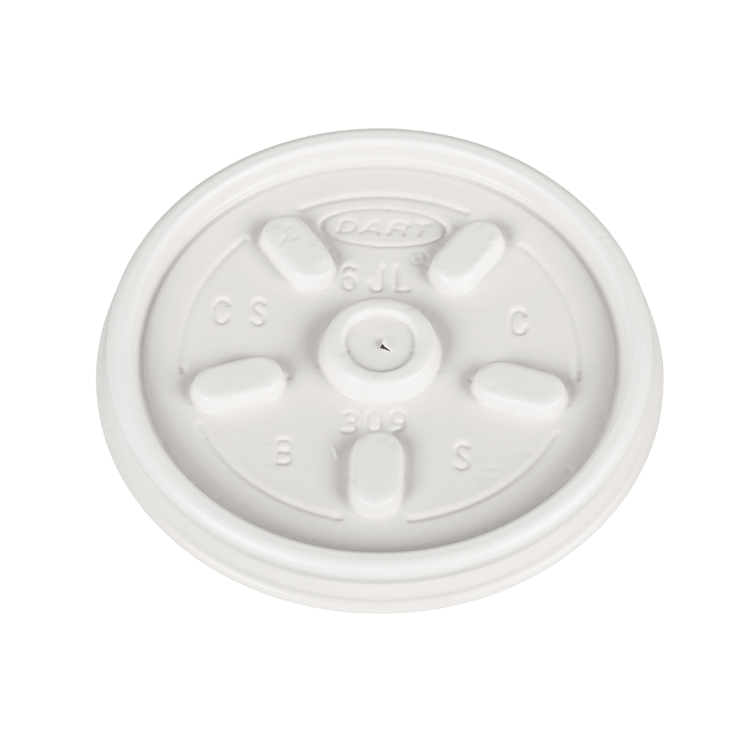 Dart® Vented Lid for 3.5/4/6 oz. Foam Cups & Containers – White