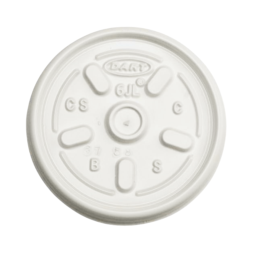 Dart® Vented Lid for 3.5/4/6 oz. Foam Cups & Containers – White