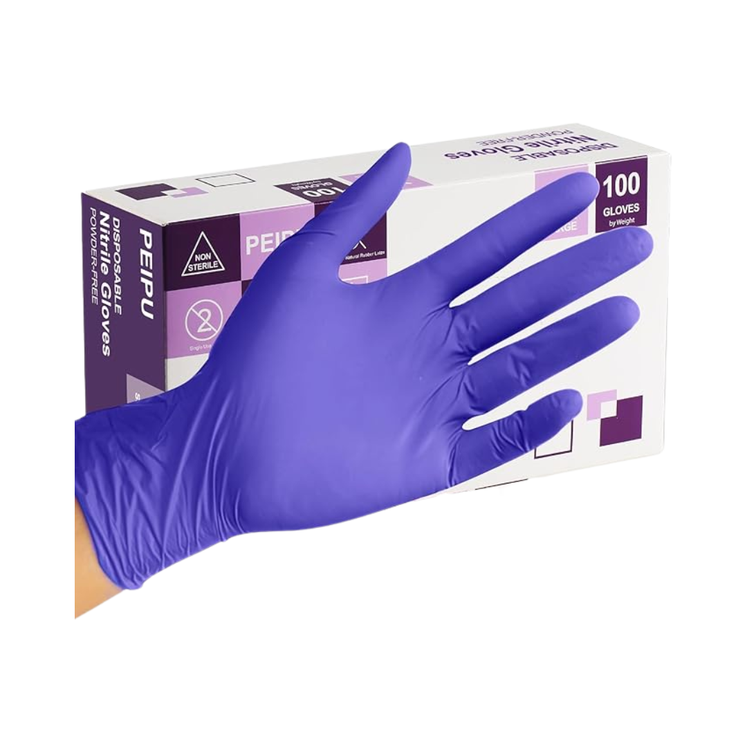PEIPU® Nitrile Gloves – Disposable Exam Gloves, Powder-Free, Latex-Free, Non-Sterile