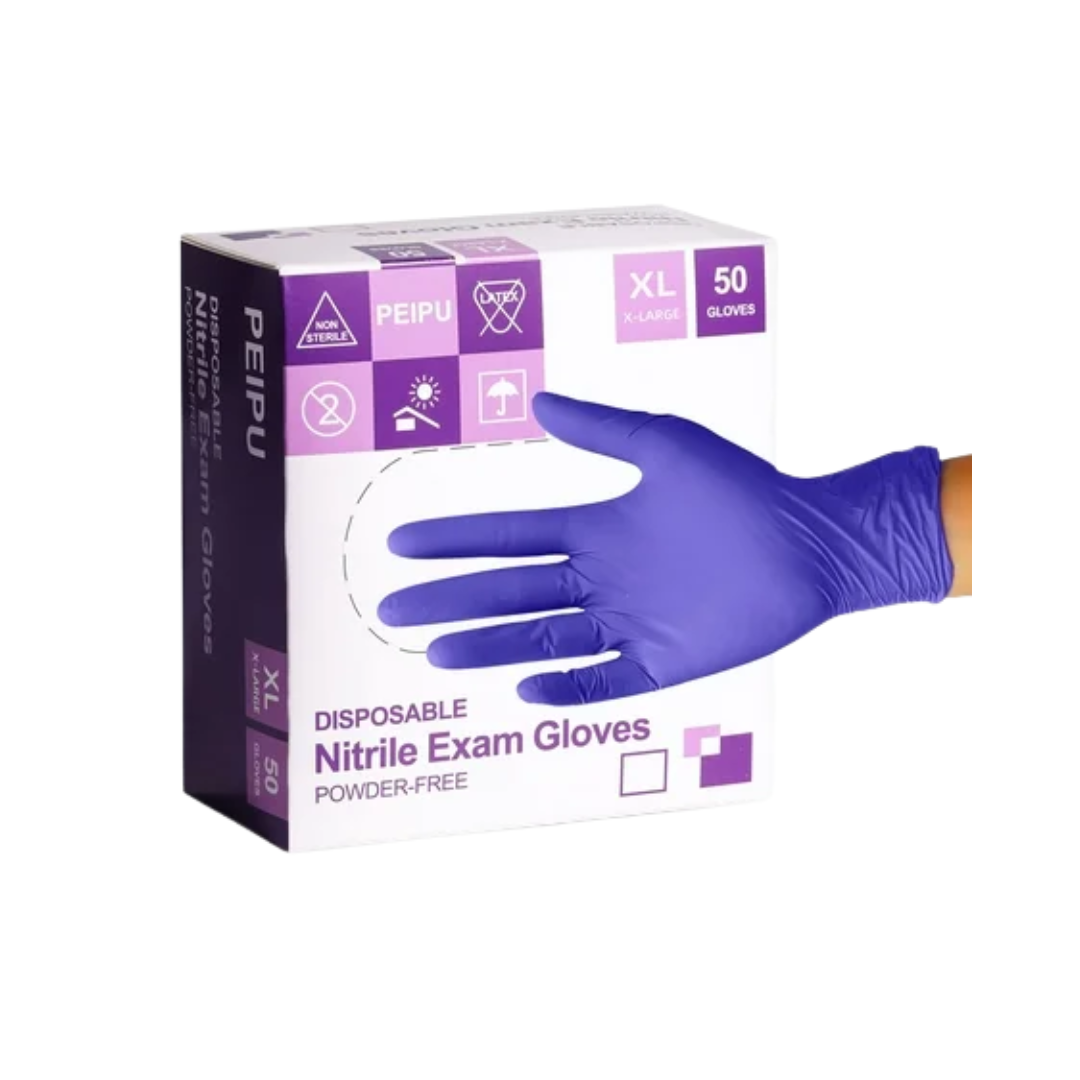 PEIPU® Nitrile Gloves – Disposable Exam Gloves, Powder-Free, Latex-Free, Non-Sterile