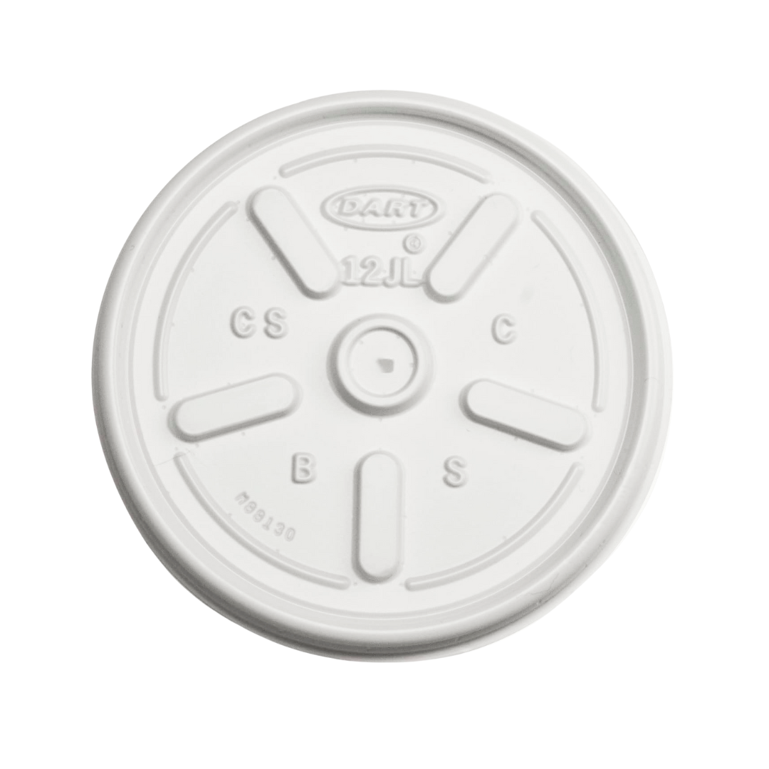 Dart® Vented Lid For 6/8/12 oz. Foam Cups & Containers – White