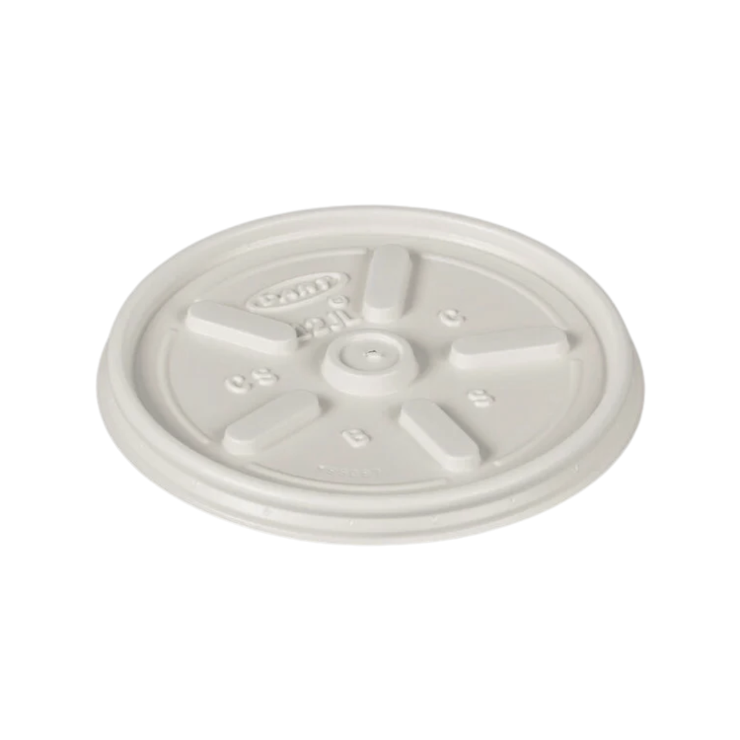 Dart® Vented Lid For 6/8/12 oz. Foam Cups & Containers – White