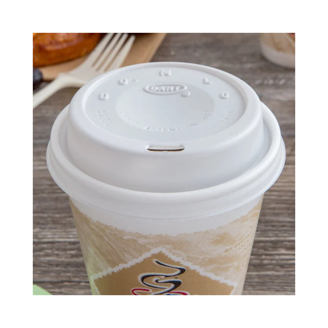 Dart® 6–12 oz. HIPS Cappuccino Lid – White