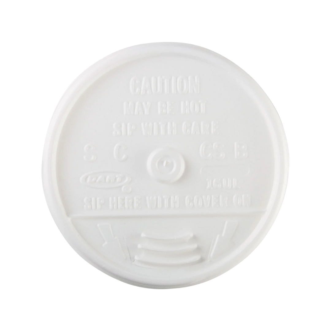 Dart® White Sip Thru® Lids – For 8, 10, 6–10 & 12–24 oz. Foam Cups