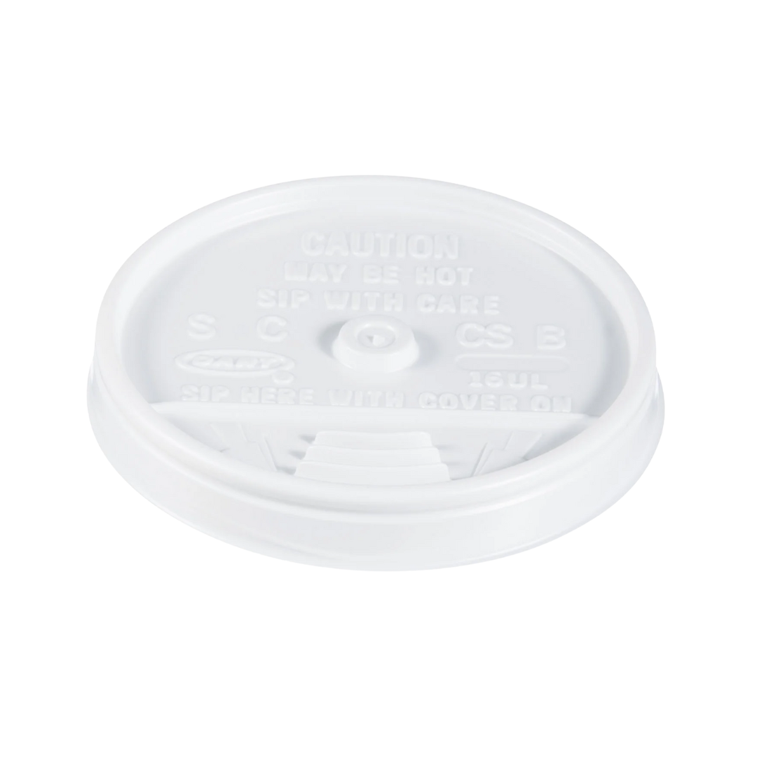 Dart® White Sip Thru® Lids – For 8, 10, 6–10 & 12–24 oz. Foam Cups