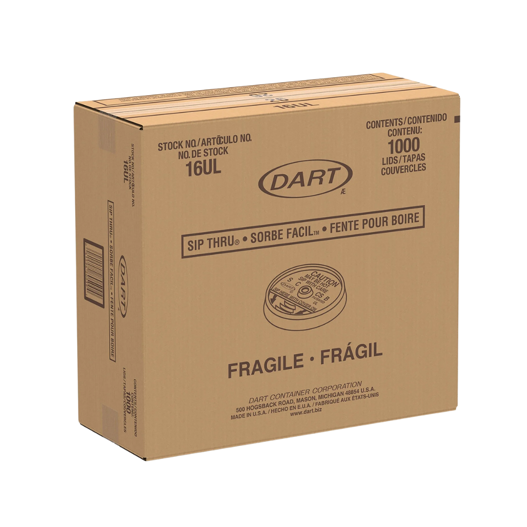 Dart® White Sip Thru® Lids – For 8, 10, 6–10 & 12–24 oz. Foam Cups