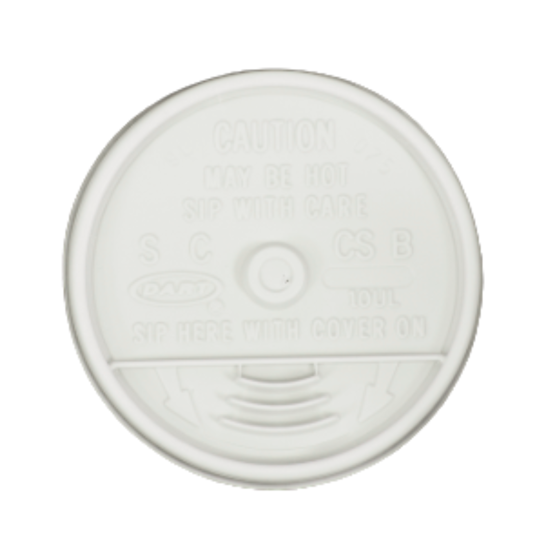 Dart® White Sip Thru® Lids – For 8, 10, 6–10 & 12–24 oz. Foam Cups