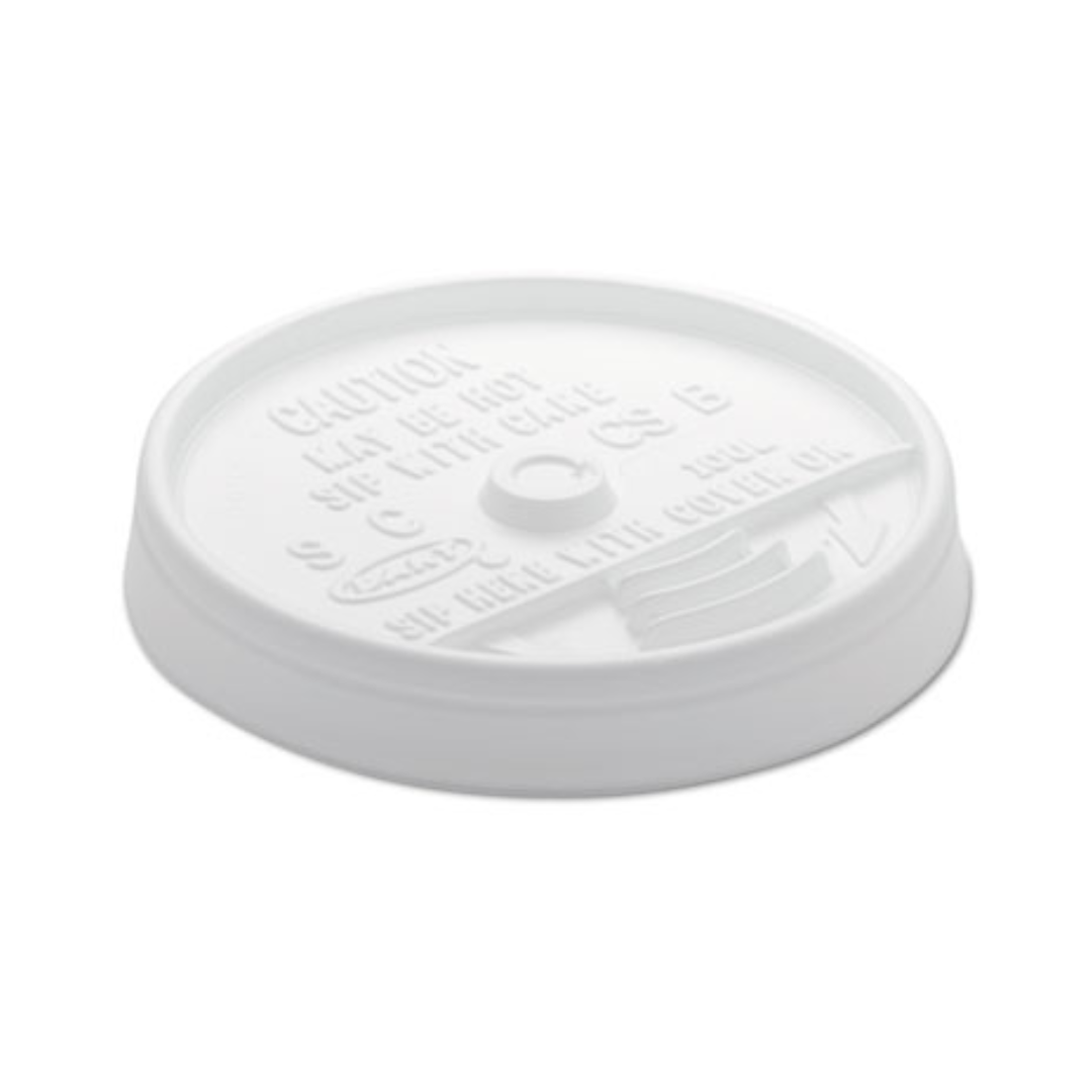 Dart® White Sip Thru® Lids – For 8, 10, 6–10 & 12–24 oz. Foam Cups