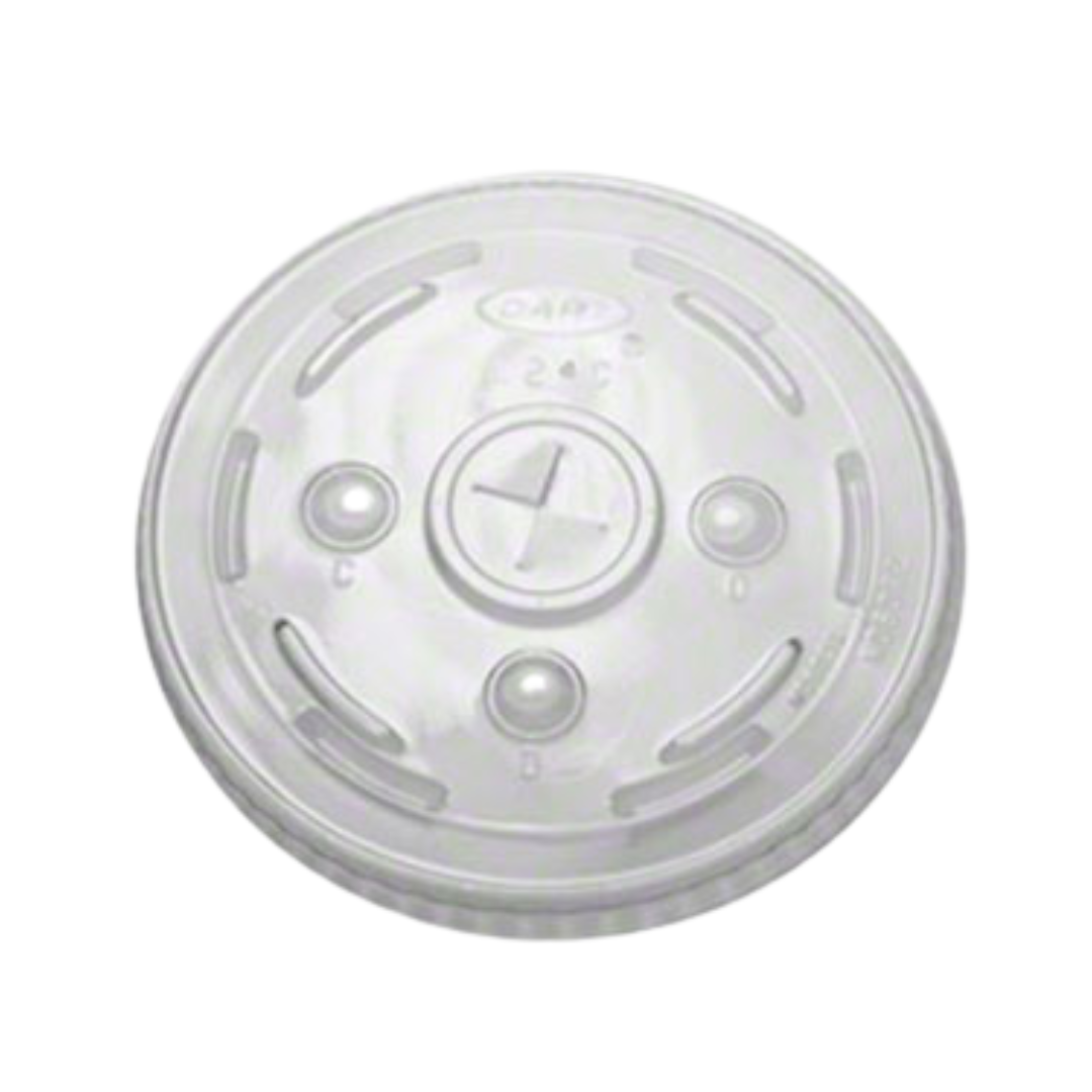 Dart® Conex Translucent Straw Slotted Lids