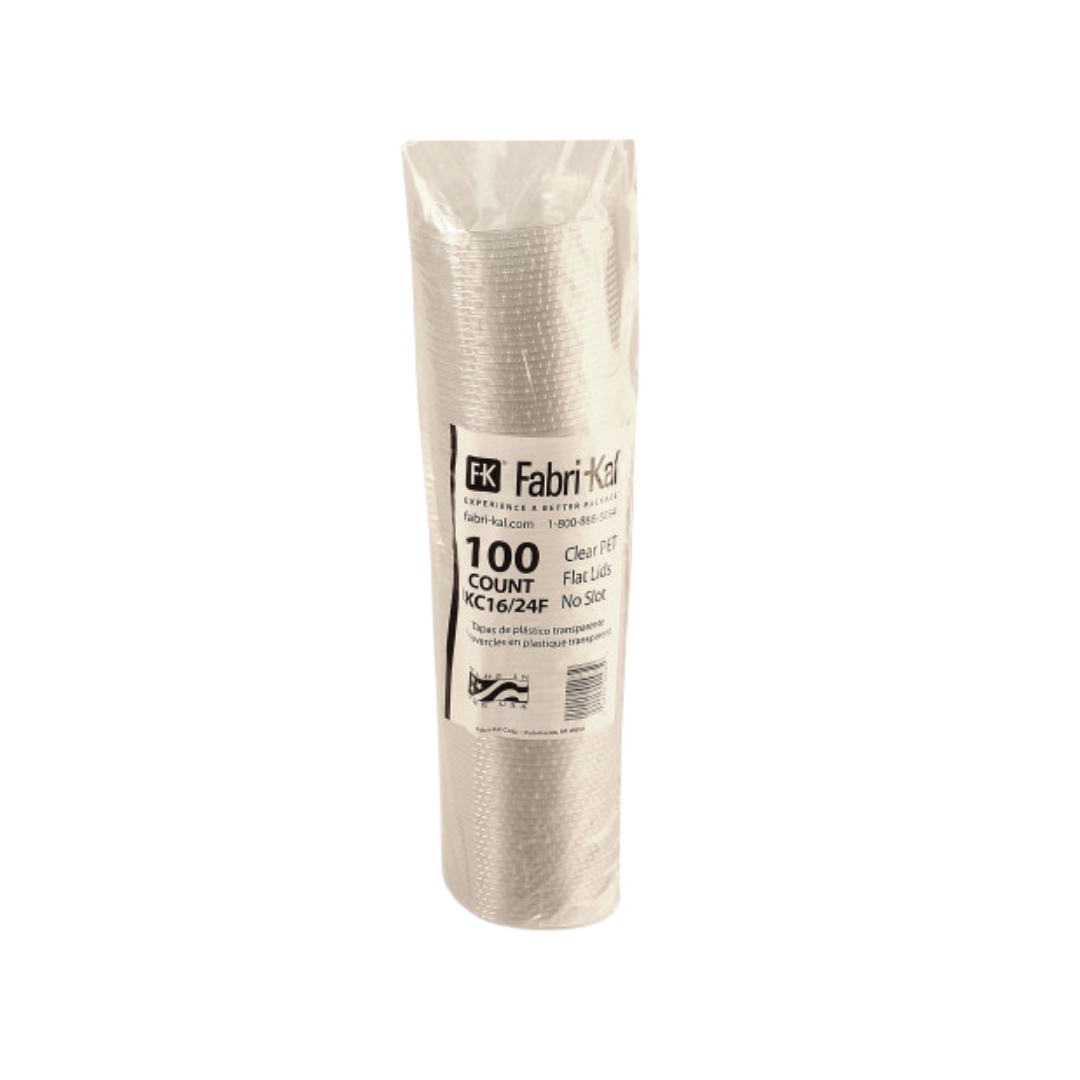 Fabri-Kal® Clear No Slot Lid For 16-24 oz. Cup