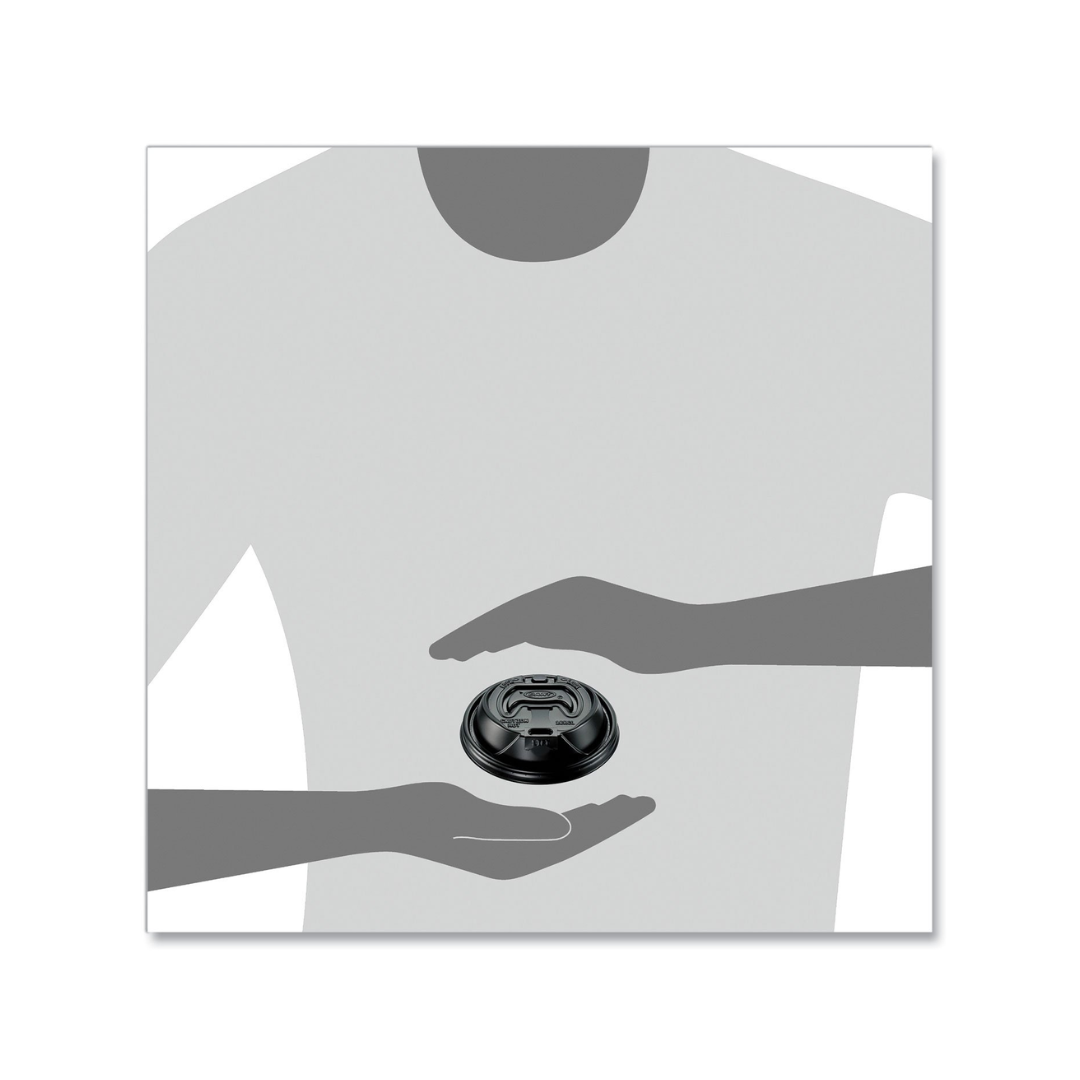 Dart® Optima™ 12-24 oz. HIPS Reclosable Lid – Black