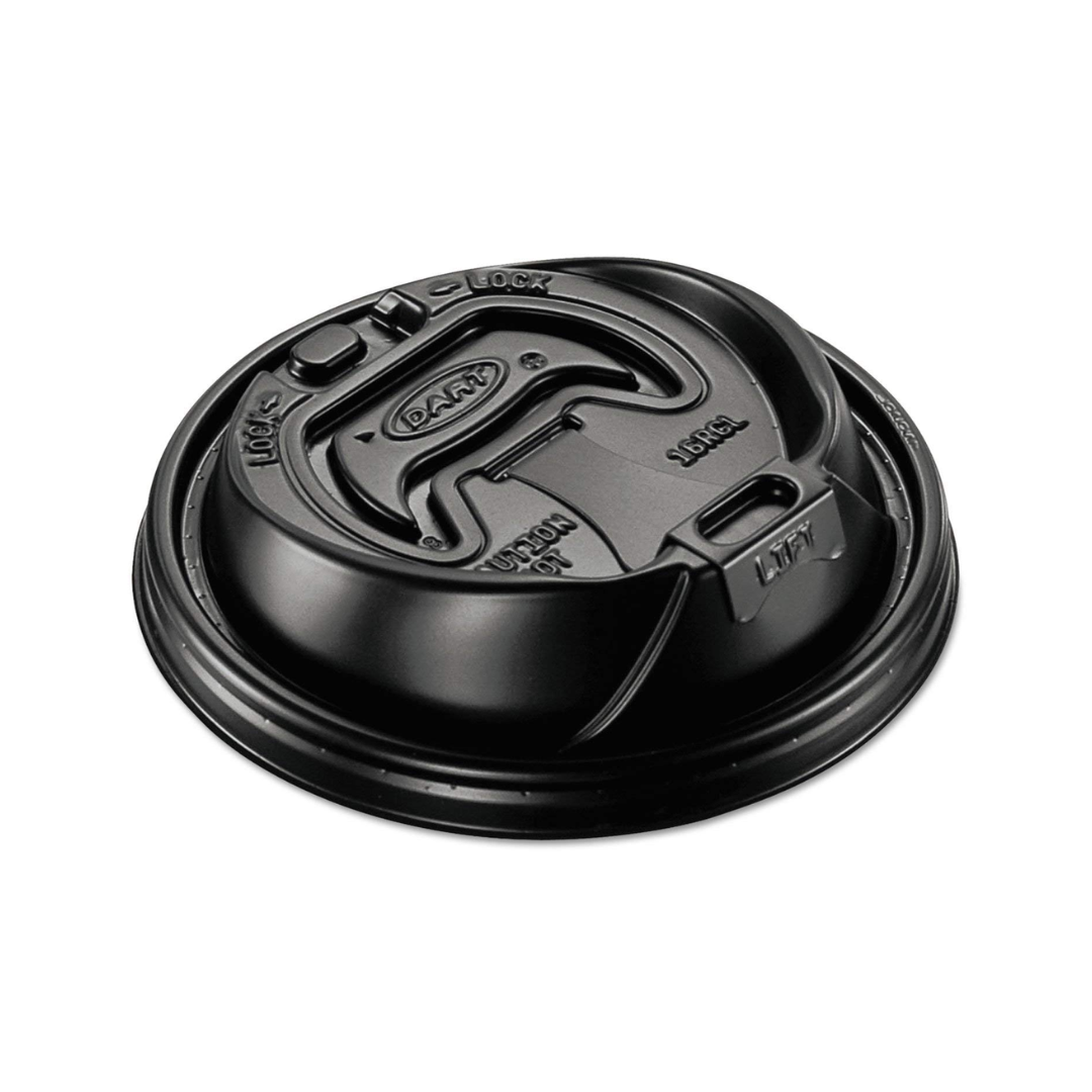 Dart® Optima™ 12-24 oz. HIPS Reclosable Lid – Black
