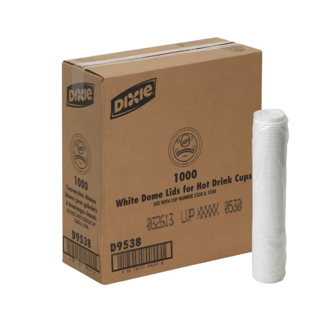 Dixie® White Dome Lid for 8 oz. Paper Hot Cup