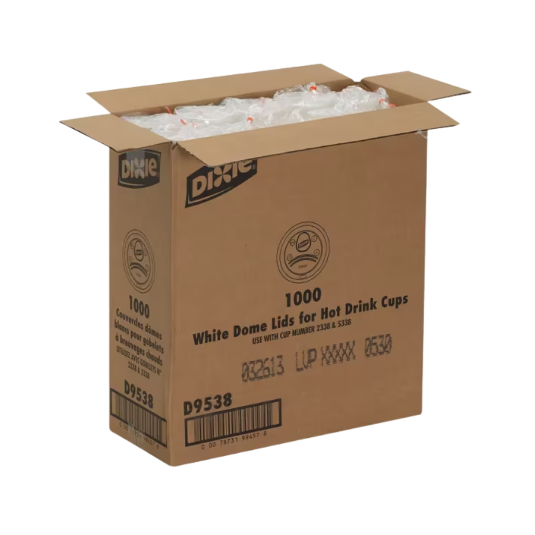 Dixie® White Dome Lid for 8 oz. Paper Hot Cup