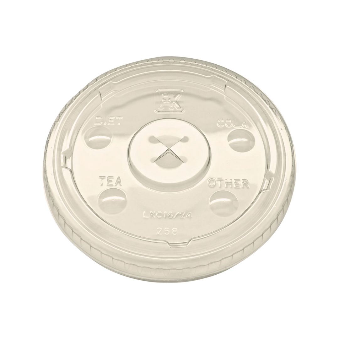 Fabri-Kal® Clear X Slot Lid with Flavor Buttons
