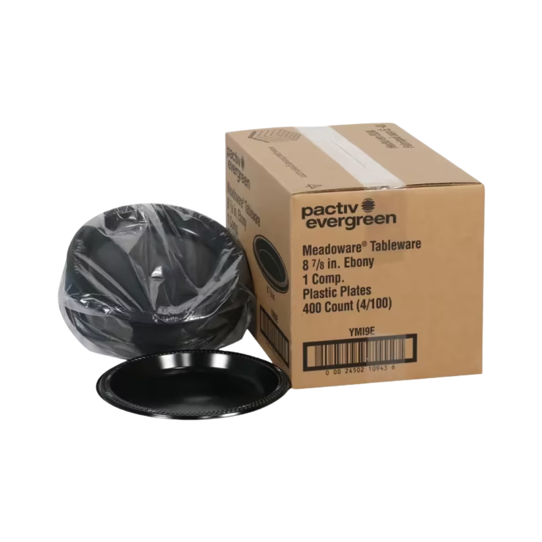 Pactiv Meadoware® Impact® Black Plates – 6″ & 9″