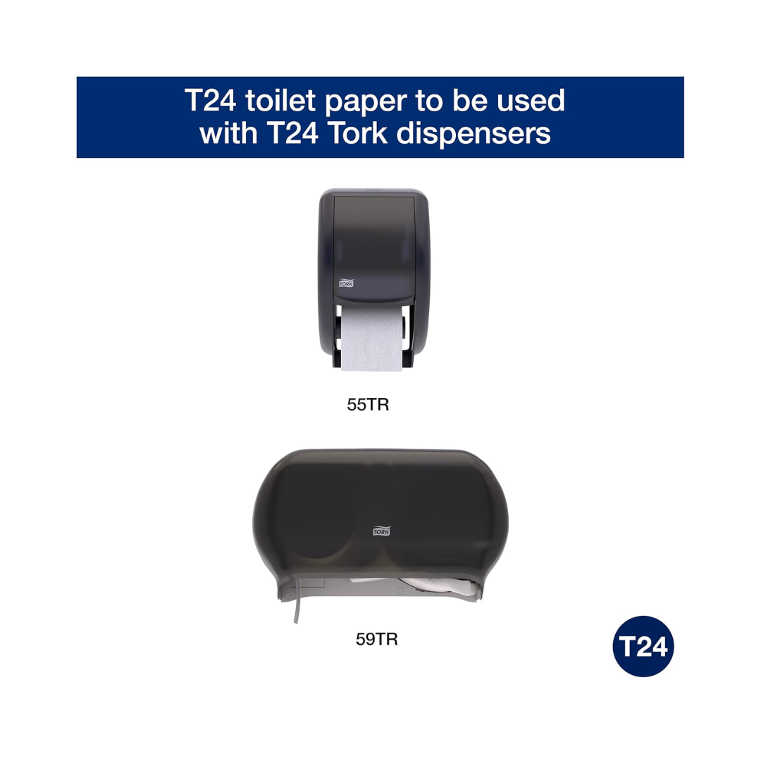 Tork® Advanced 2-Ply Bath Tissue Roll – 4" x 3.8", 500 Sheets