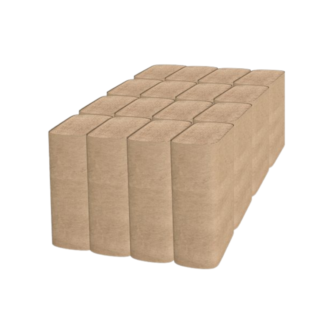 Cascades PRO® Select Multifold Kraft Towel – Recycled, 1-Ply, 9.1" x 9.5", Natural Brown