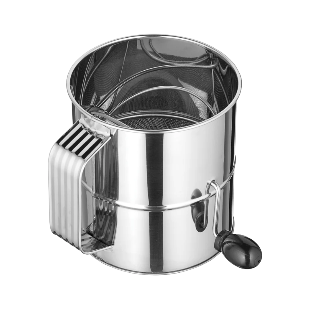 Winco® Stainless Steel 8 Cup Rotary Sifter