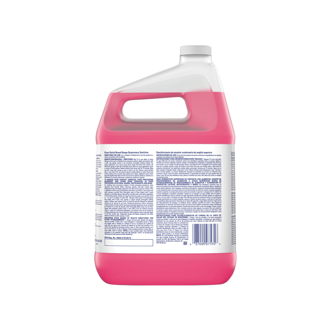 Clean Quick® Professional Broad Range Quaternary Sanitizer – 1 Gallon, Closed Loop