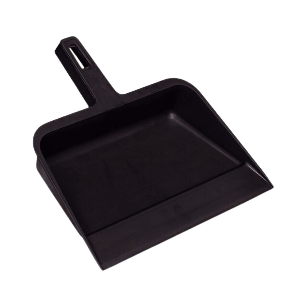 Continental® Plastic Dust Pan – 12 1/4" x 12", Black