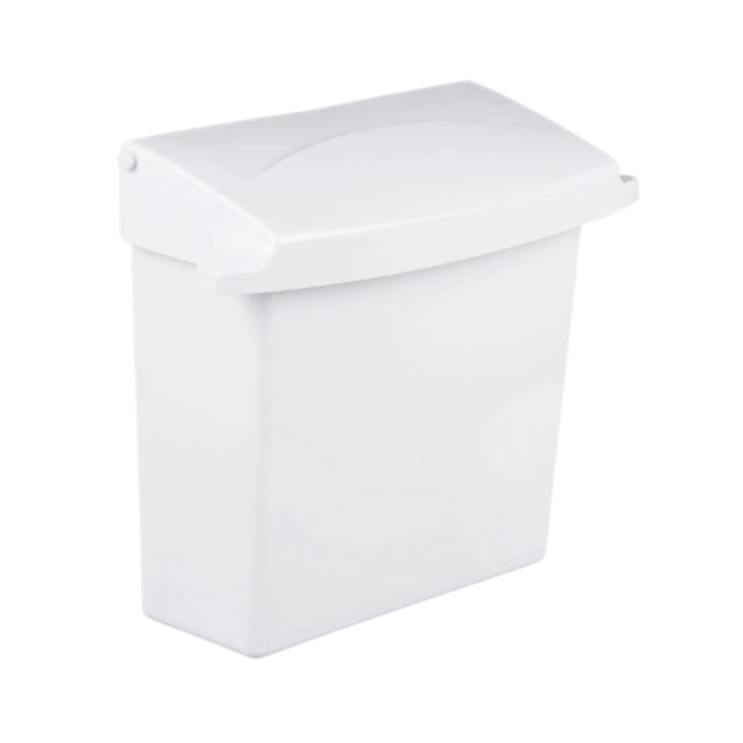 Rubbermaid® Sanitary Napkin Receptacle with Rigid Liner – Wall-Mounted, White