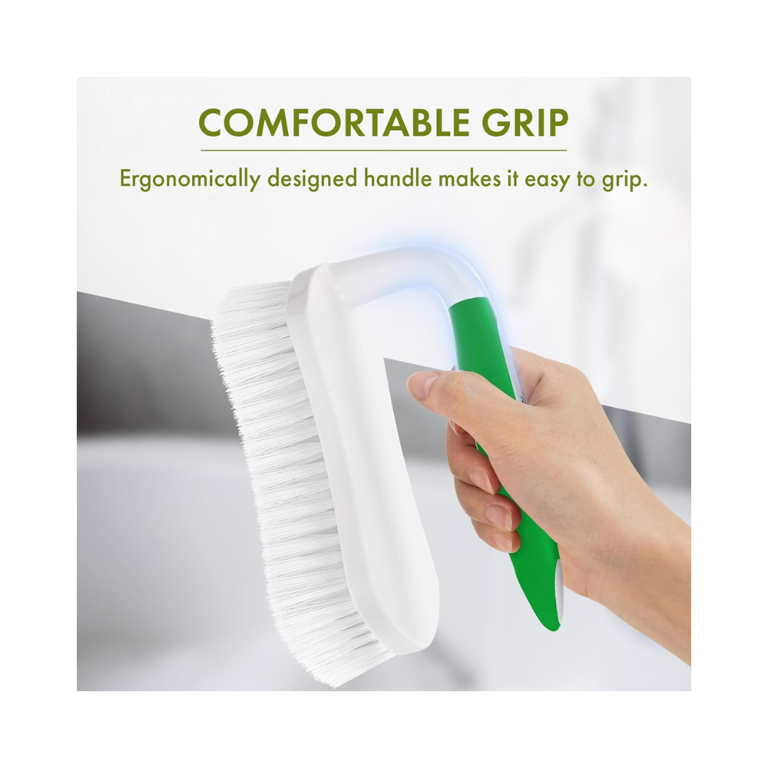 Amazer® Heavy-Duty Scrub Brush – 2-Pack, Ergonomic Grip, Assorted Colors