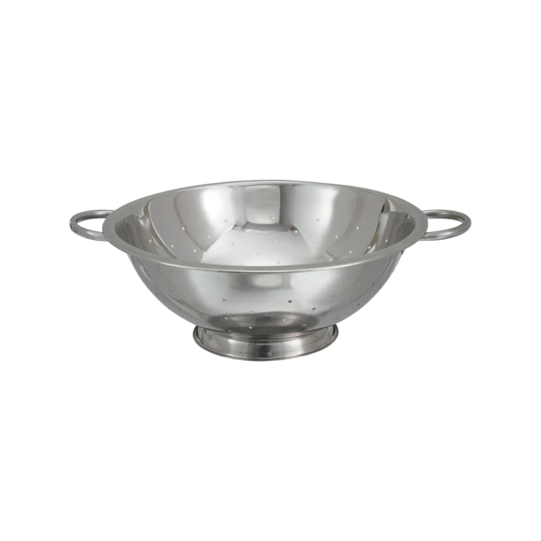 Winco® All Purpose Stainless Steel Colanders – Footed Base, 8 Qt. & 14 Qt.