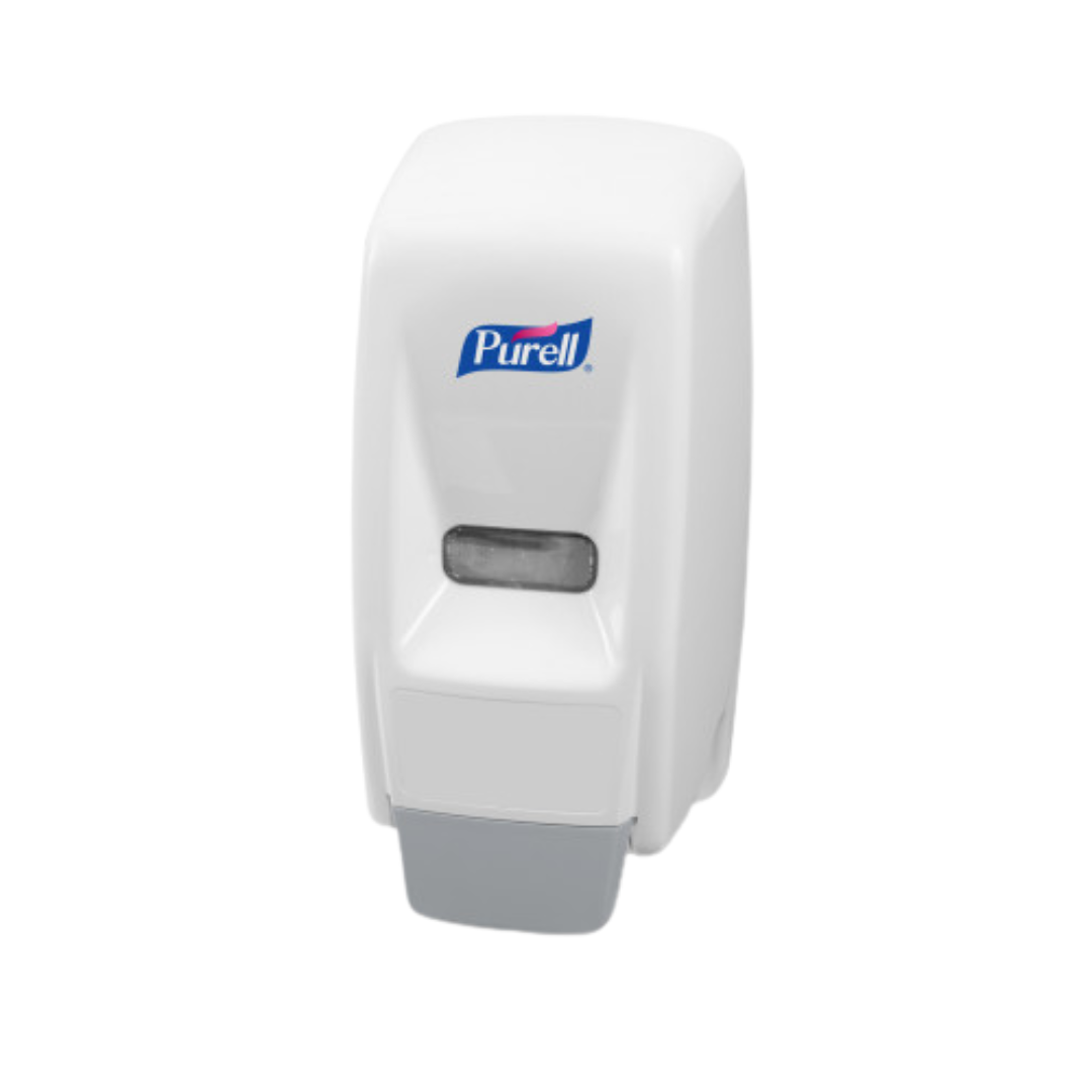 GOJO® Purell® 800 Series Bag-in-Box Dispenser – Push-Style, White