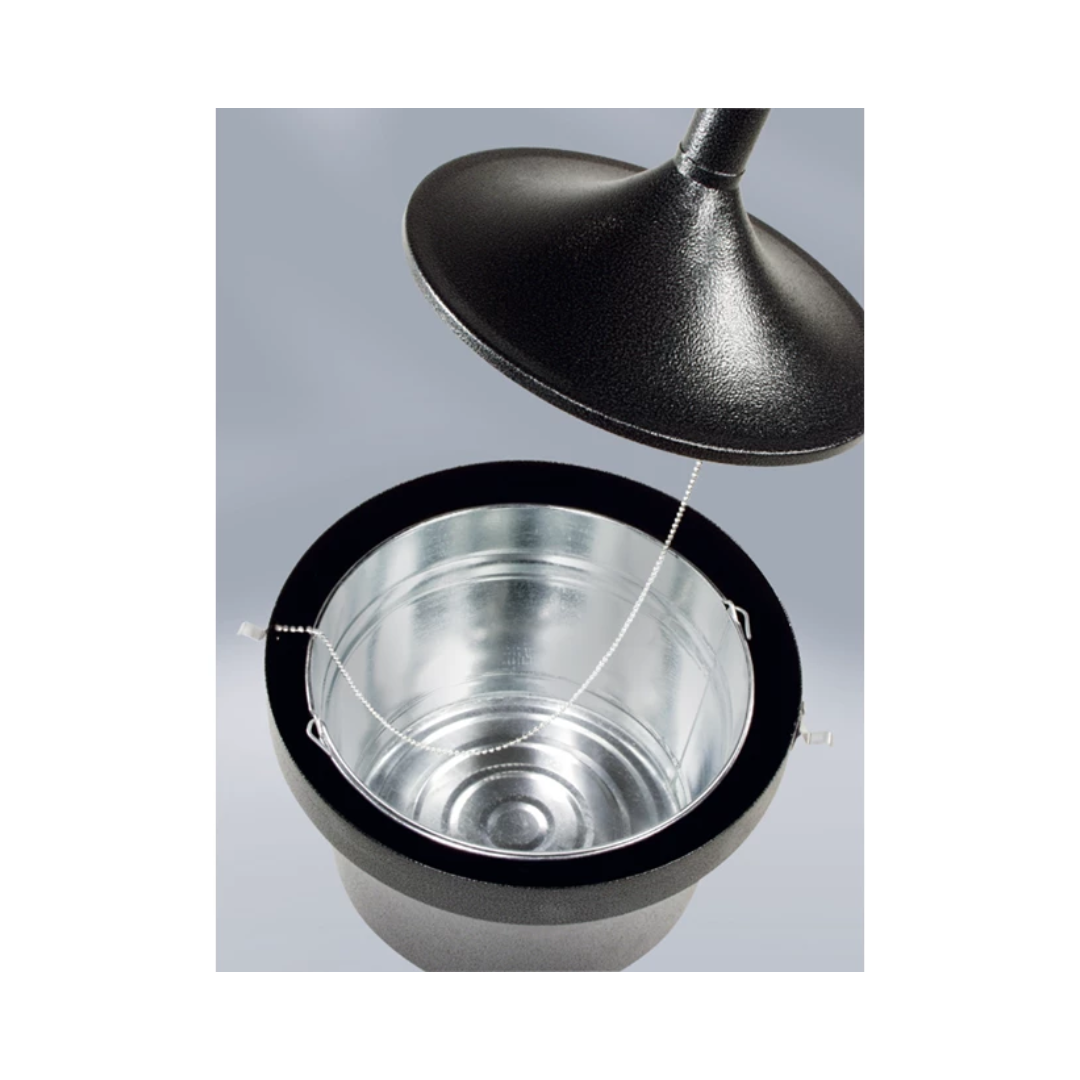 Rubbermaid® Aladdin Smokers' Station® Urn – Hammertone Charcoal