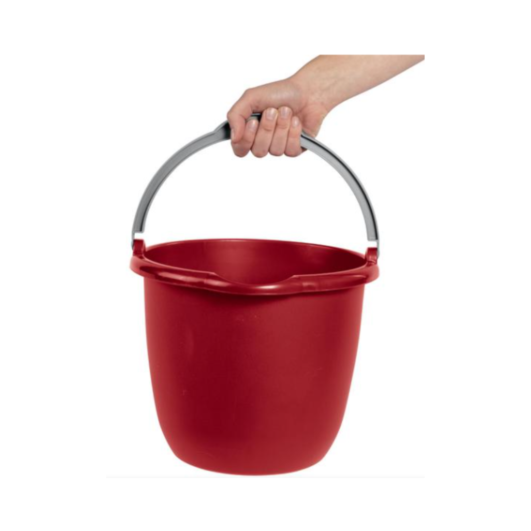 Sterilite® 10 Qt Spout Pail – Classic Red with Titanium Handle