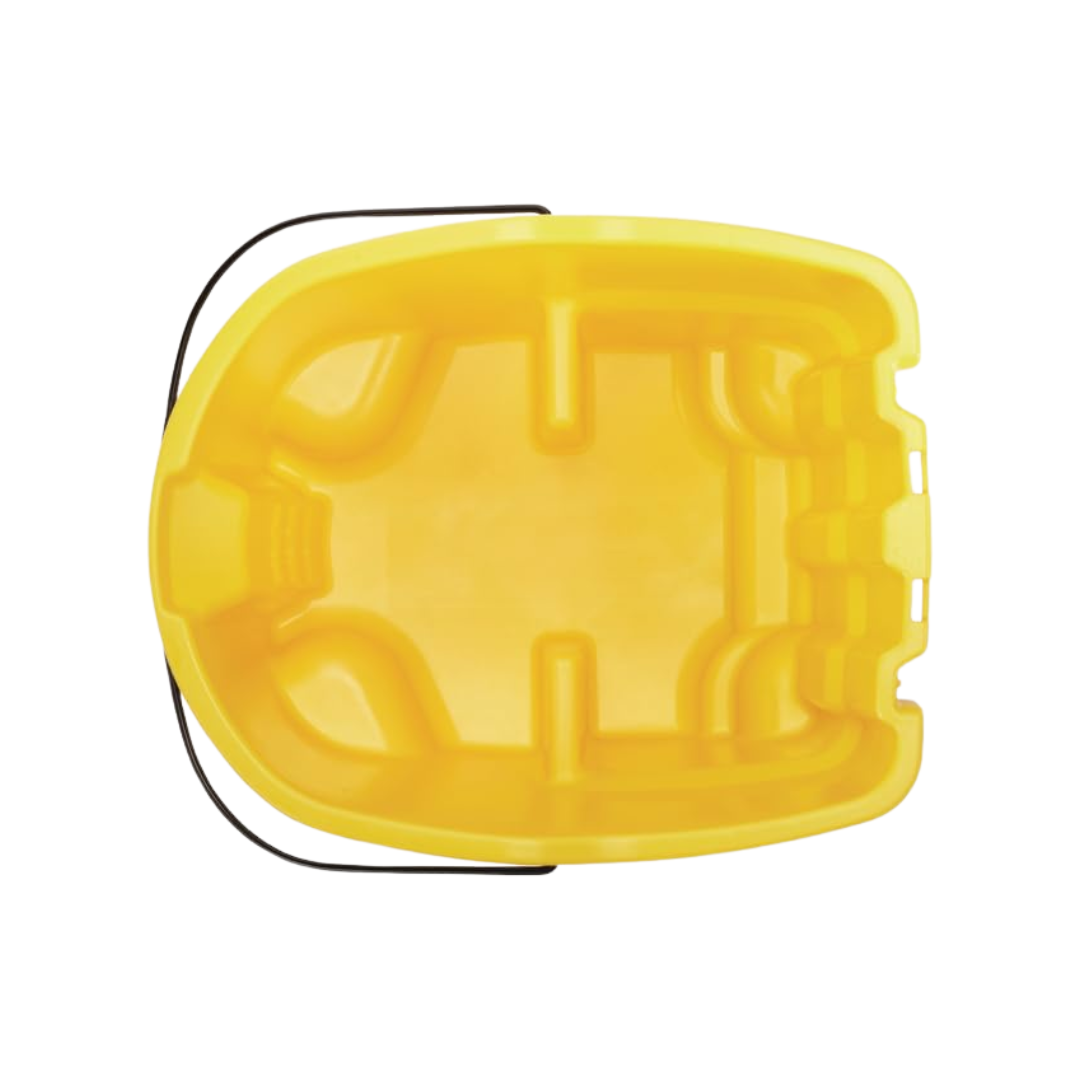 Rubbermaid® WaveBrake® Side Press Mop Bucket with Drain – 44 Qt., Yellow