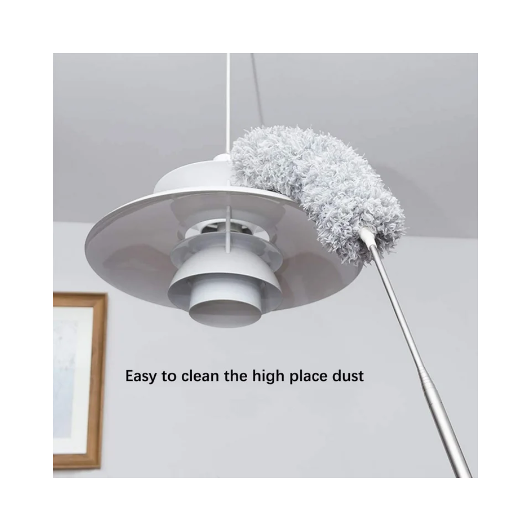 Delux® Extendable Microfiber Duster – 100" Telescopic Handle, Flexible Washable Head, Scratch-Resistant, Multiple Colors