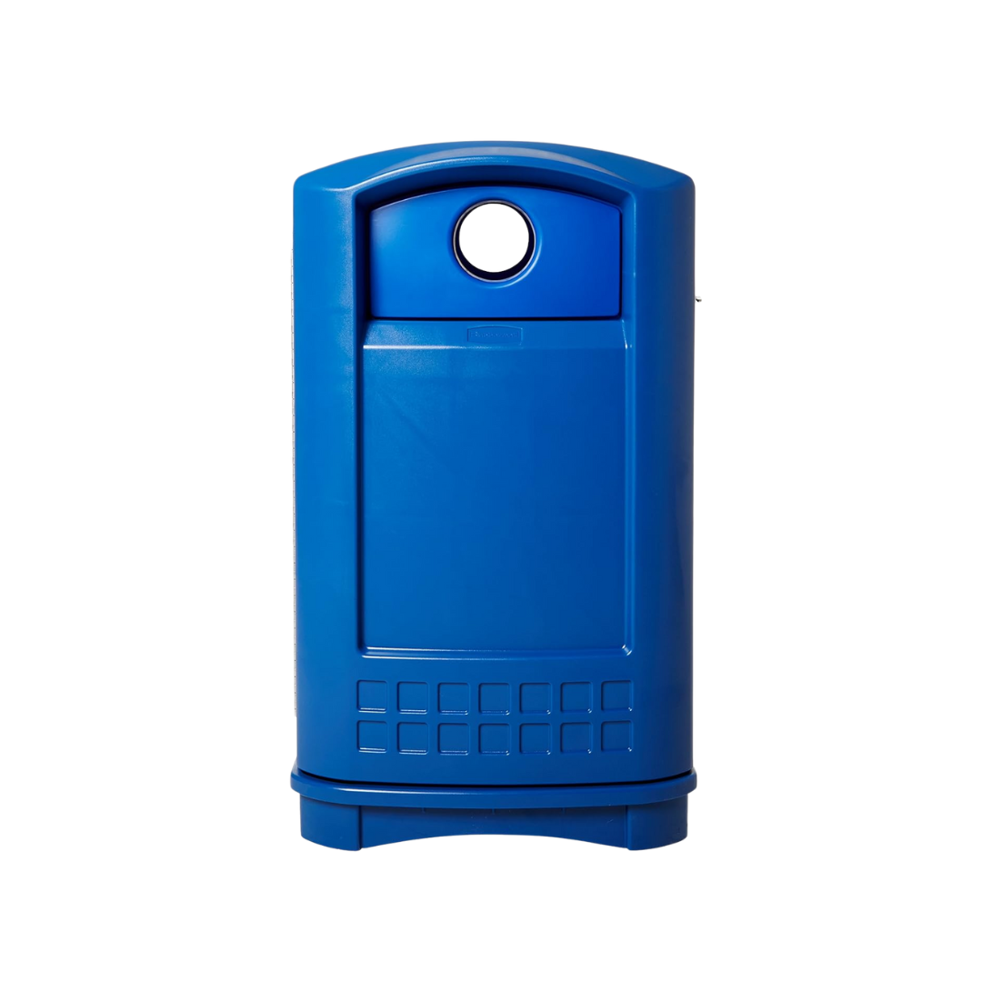 Rubbermaid® Plaza™ Outdoor Station Containers – 50 Gal, Bottle & Can / Paper Recycling