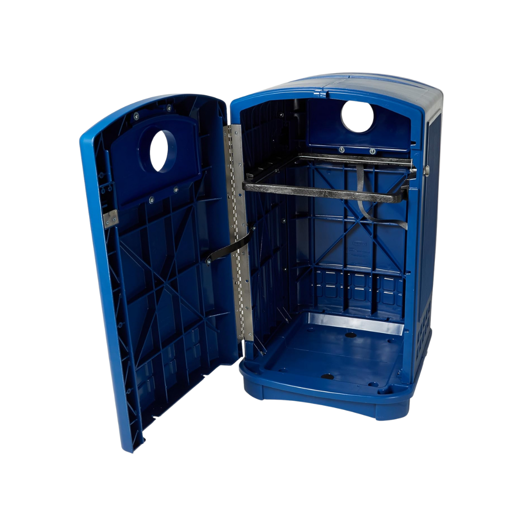 Rubbermaid® Plaza™ Outdoor Station Containers – 50 Gal, Bottle & Can / Paper Recycling