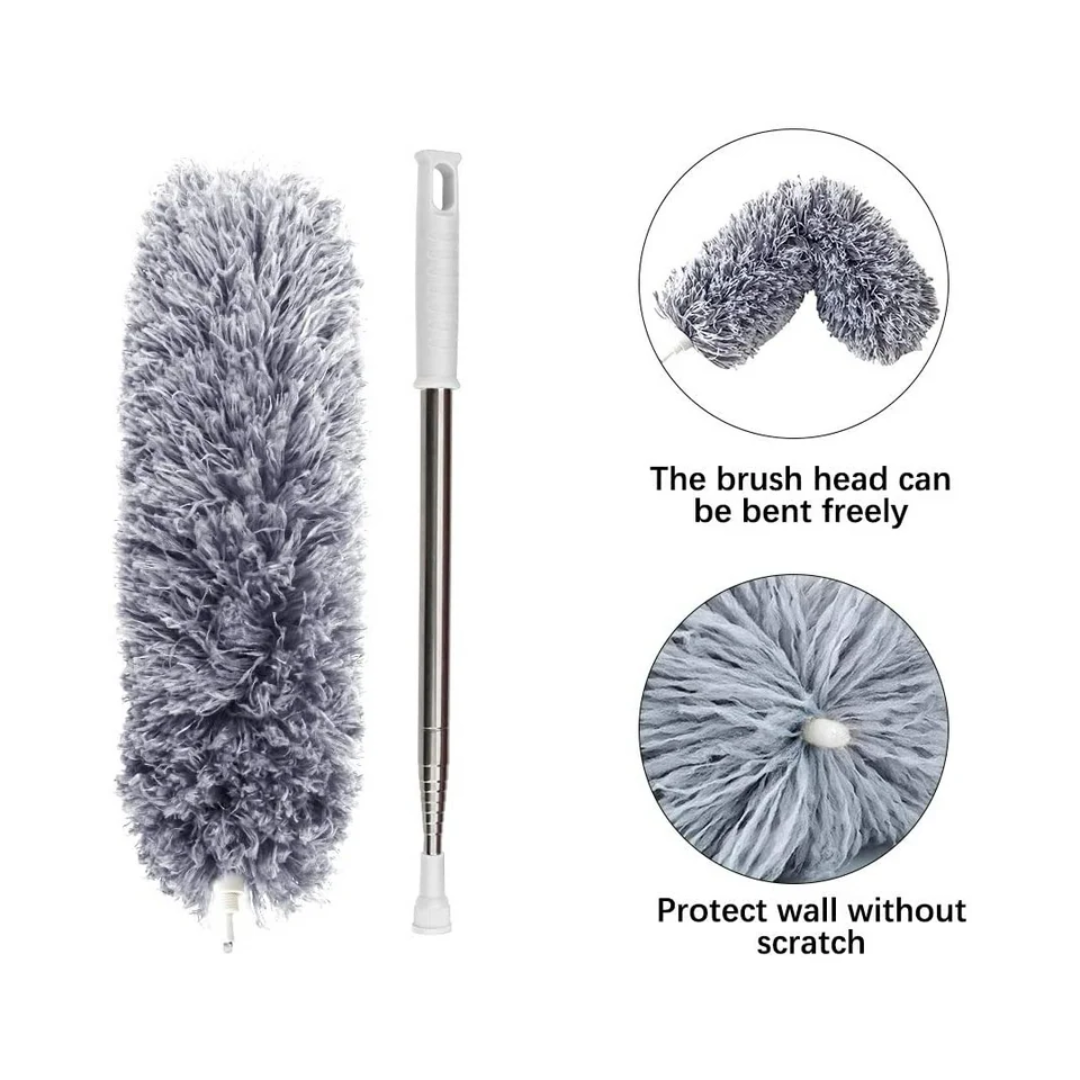 Delux® Extendable Microfiber Duster – 100" Telescopic Handle, Flexible Washable Head, Scratch-Resistant, Multiple Colors