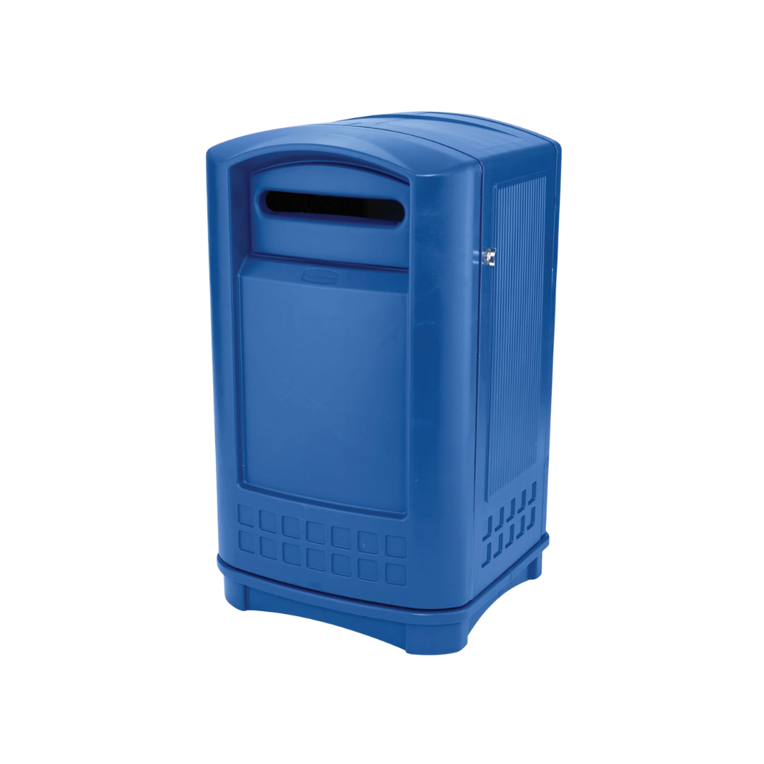 Rubbermaid® Plaza™ Outdoor Station Containers – 50 Gal, Bottle & Can / Paper Recycling