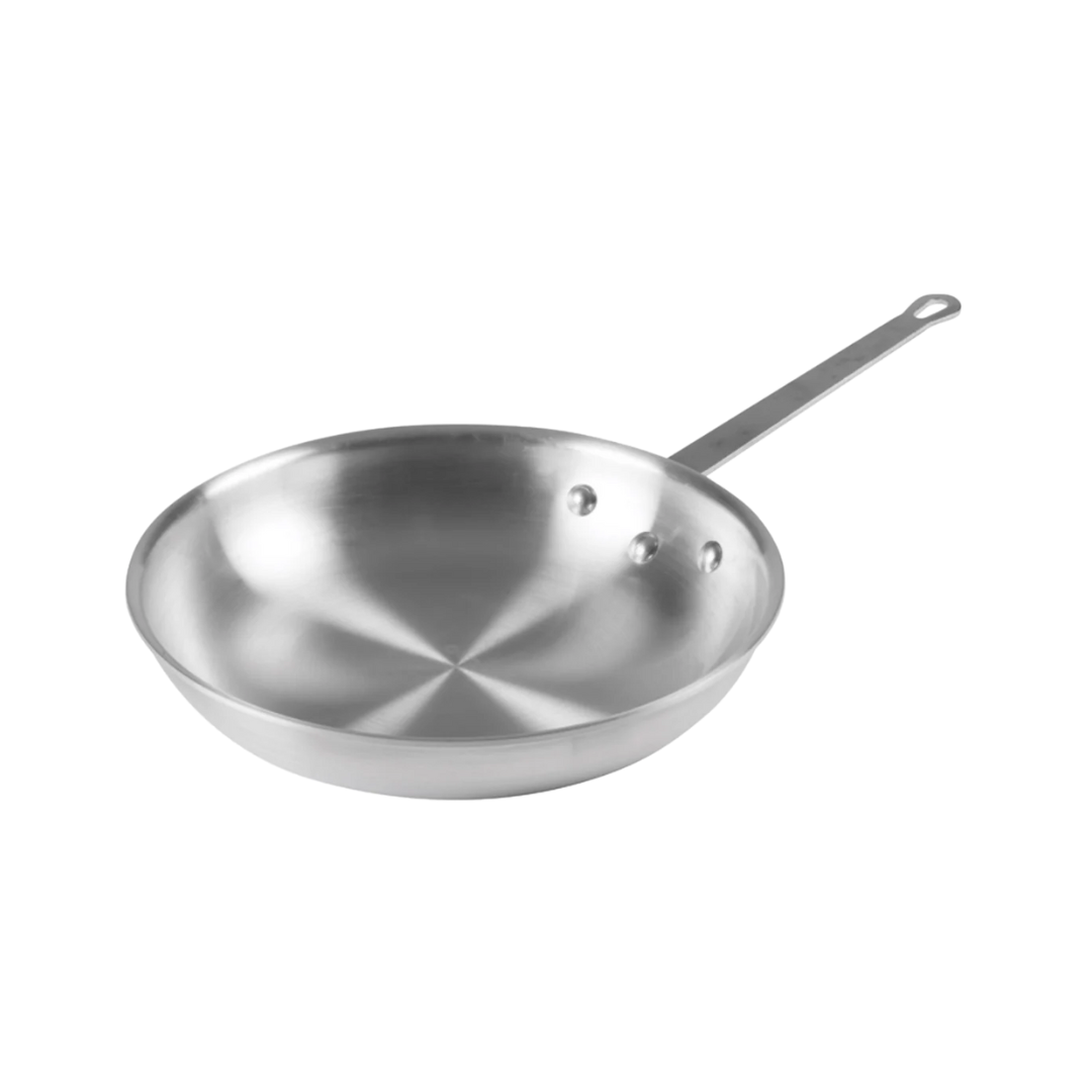 Winco® Gladiator™ Natural Finish Aluminum Fry Pan – 3003 Alloy, 14" Dia
