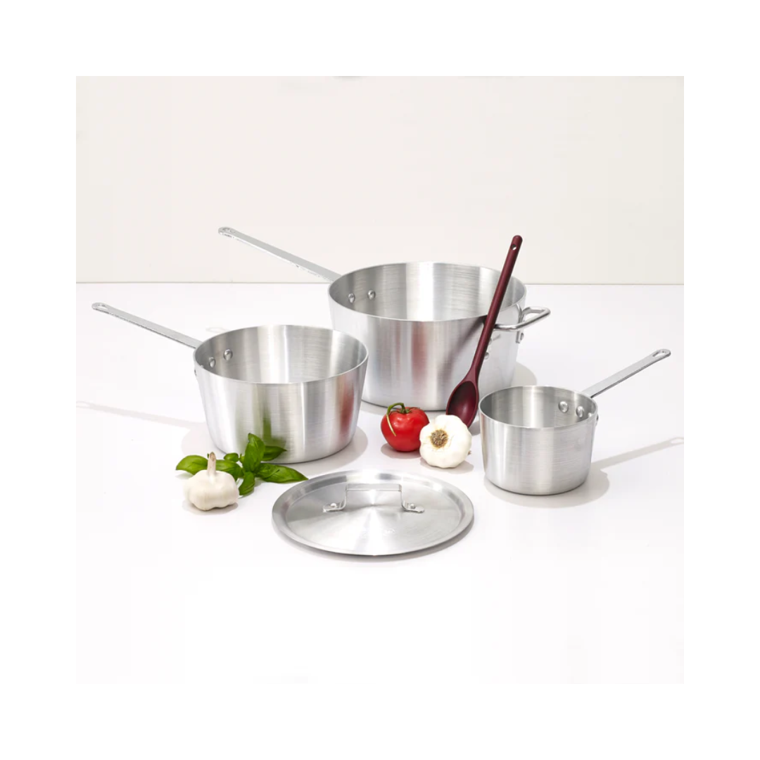 Winco® Tapered Aluminum Sauce Pans & Covers – 3003 Alloy, NSF Listed, 1 Qt. to 10 Qt.
