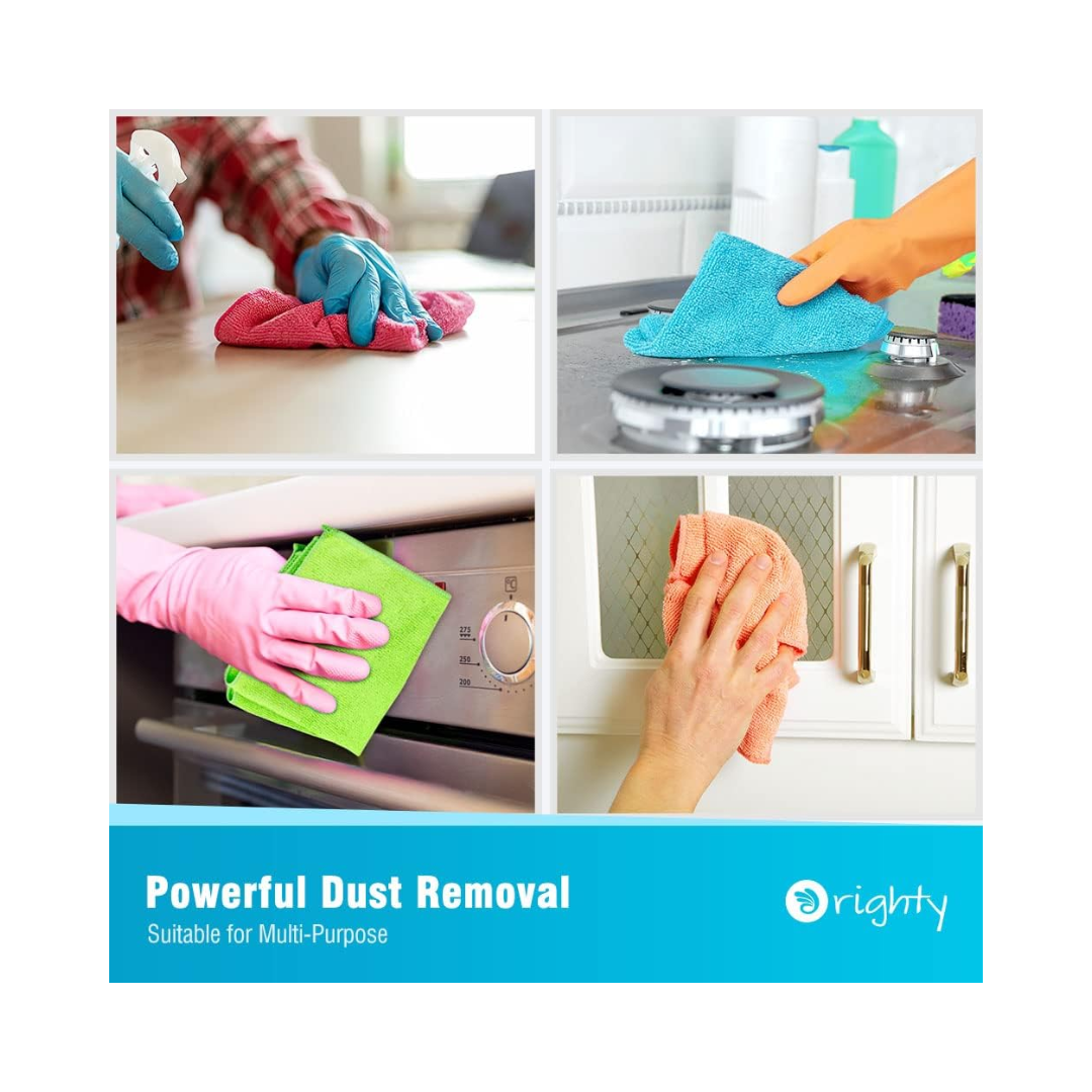 Orighty® Microfiber Cleaning Cloths – Ultra Absorbent & Lint-Free, Multi-Purpose Cleaning Rags